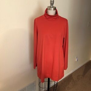 Soft coral t-neck tunic...NWOT...from J Jill